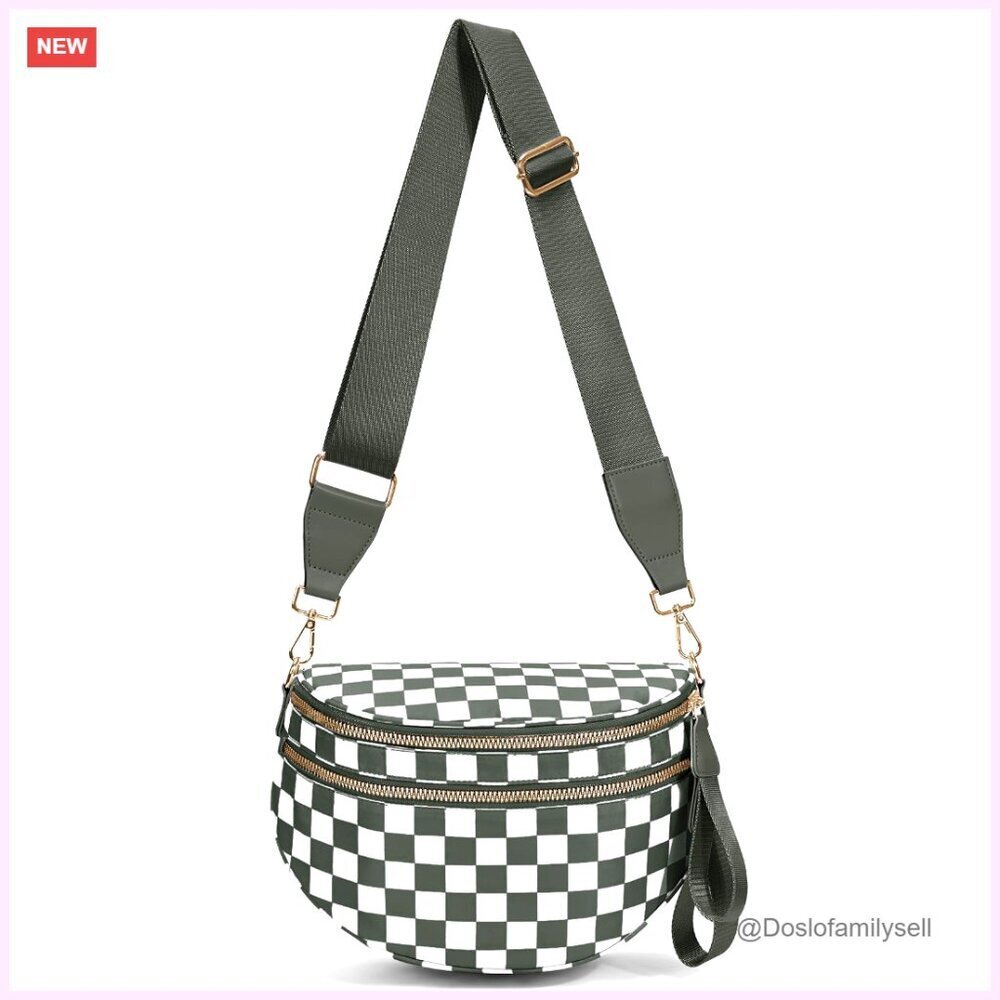 Waterproof Nylon Crossbody Fanny Pack with Adjustable Strap for Outdoor